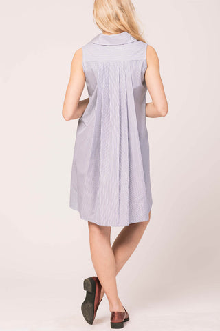 DEVON Sleeveless Tunic - Royal Blue Stripe