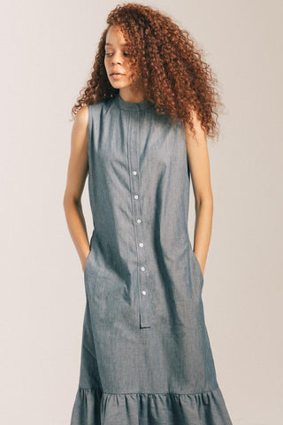 BLAKE Midi Dress - Chambray