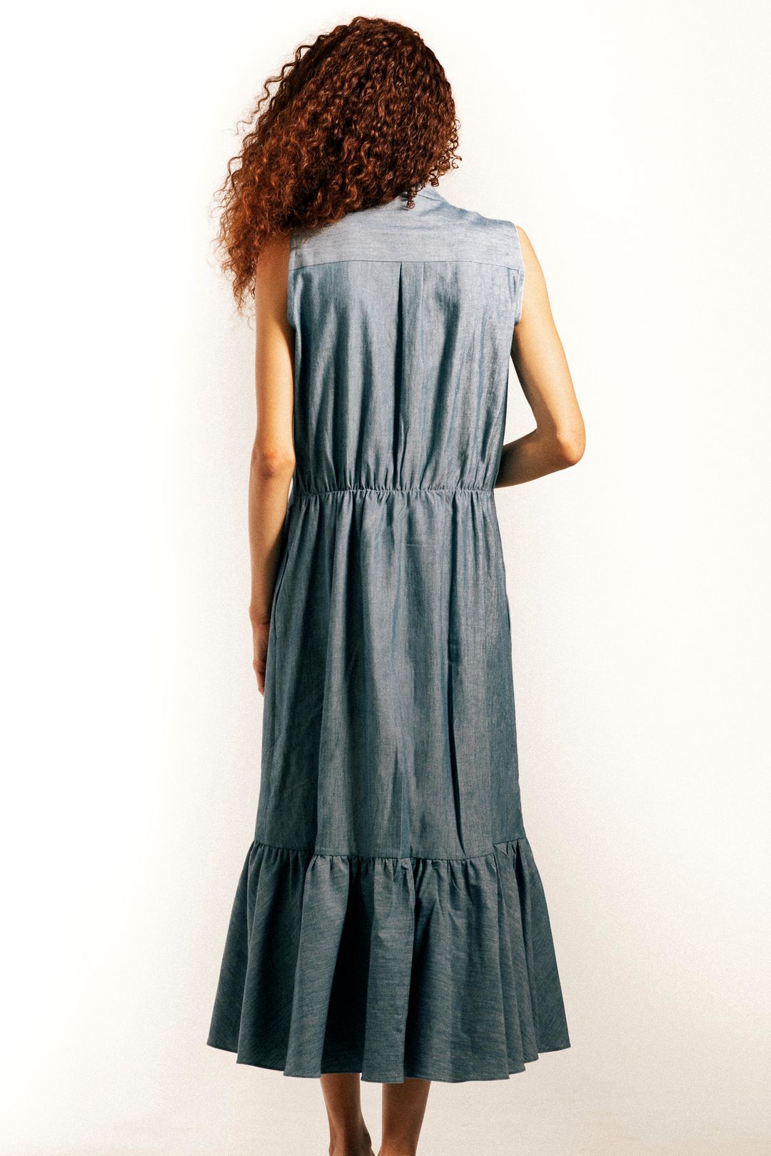 BLAKE Midi Dress - Chambray