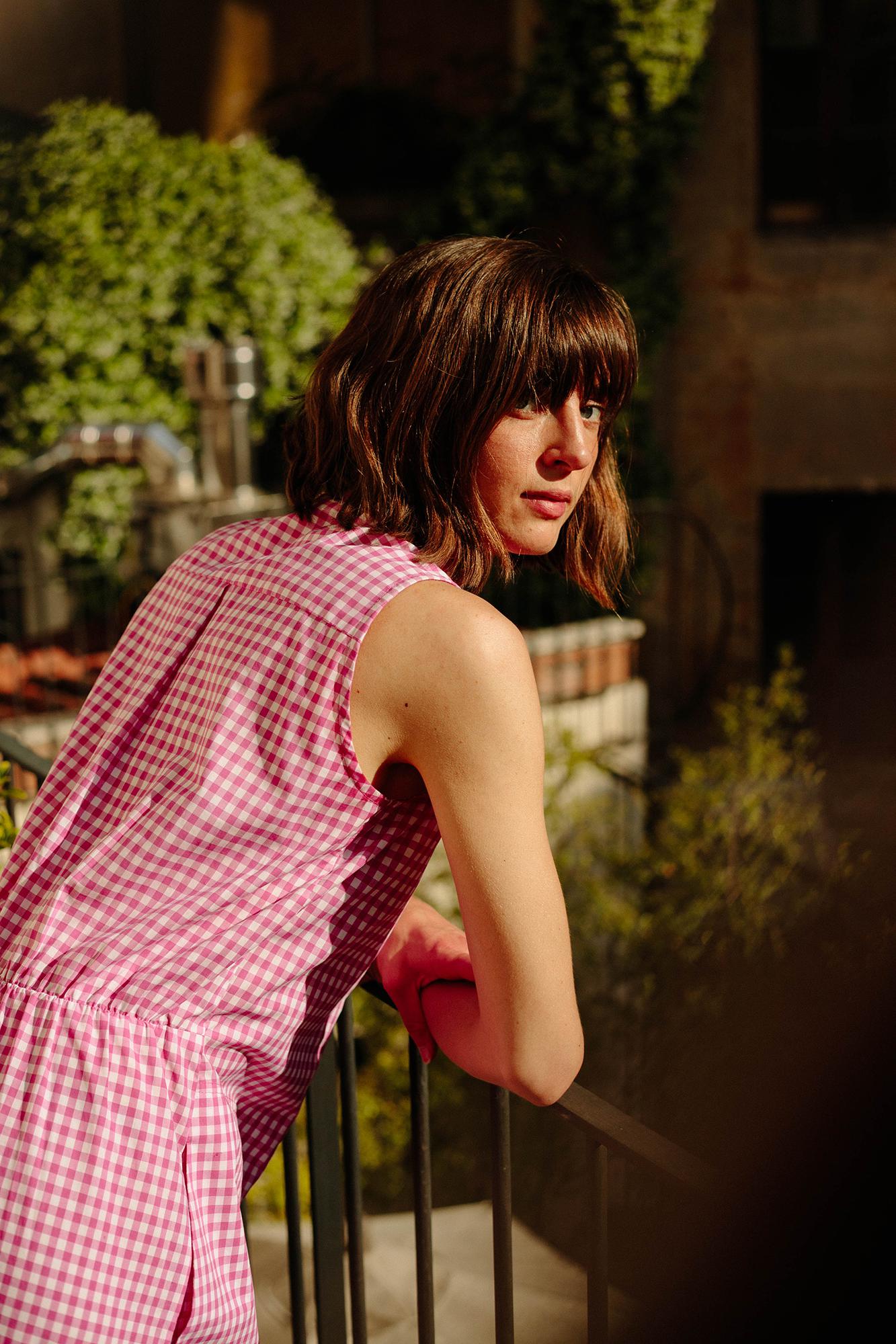 BLAKE Midi Dress - Pink Gingham